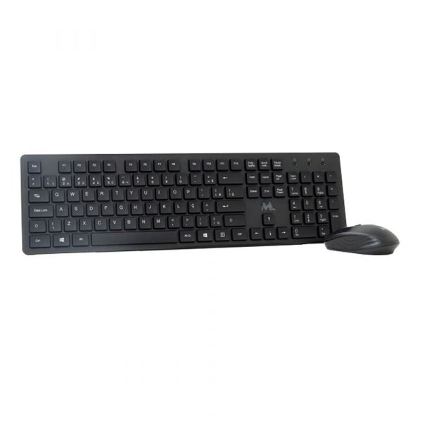 Kit Teclado + Mouse Sem Fio Mtek Km0139 - Preto (Espanhol)