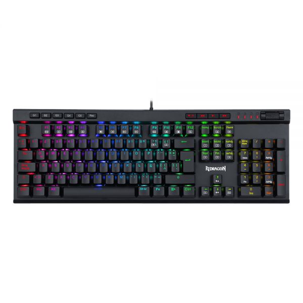 Teclado Gamer Redragon Vata Pro K580 Usb Rgb - Preto (Espanhol)