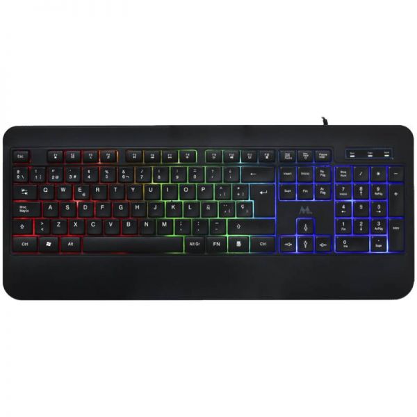 Teclado Mtek Kb-7701Lr-Esp Backlight Usb - Preto (Espanhol)