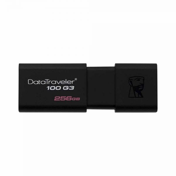 Pendrive Kingston Dt100G3 256 Gb - Preto
