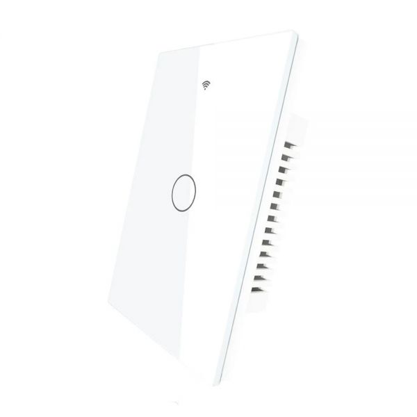 Interruptor De Luz Inteligente Moes Ws-Us1-Rfw-N Wi-Fi Rf 1 Botão - Branco