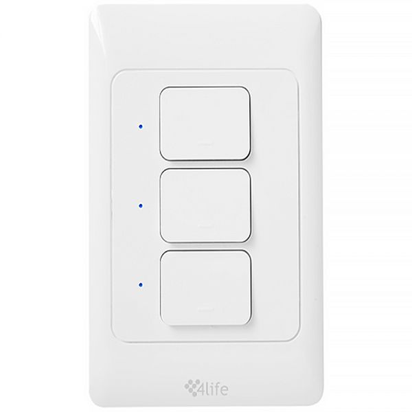 Interruptor Inteligente 4Life Fl811-3 3 Botão - Branco