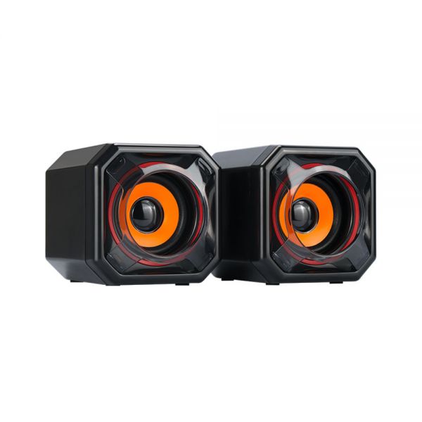 Speaker Quanta Qtsmq15 Para Pc - Preto/Laranja