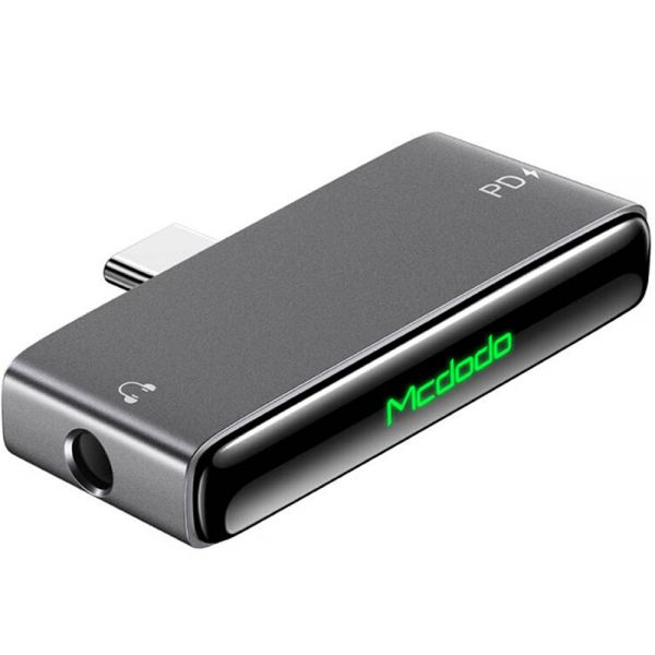 Adaptador Mcdodo Usb-C Para Usb-C + Jack De 3.5 Mm - Preto