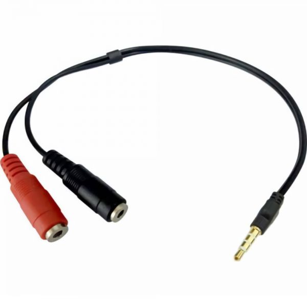 Adaptador Para Fone De Ouvido Satellite Hs102T 3.5Mm - Preto