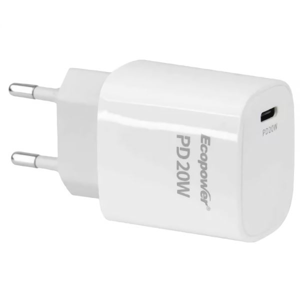 Adaptador Usb-C Ecopower Ep-7029 20 W - Branco