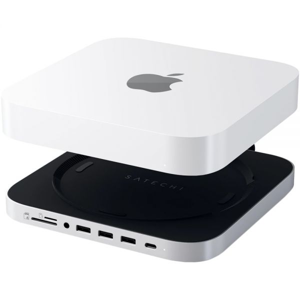 Base E Hub Satechi St-Mmshs Para Mac Mini + Slot Para M.2