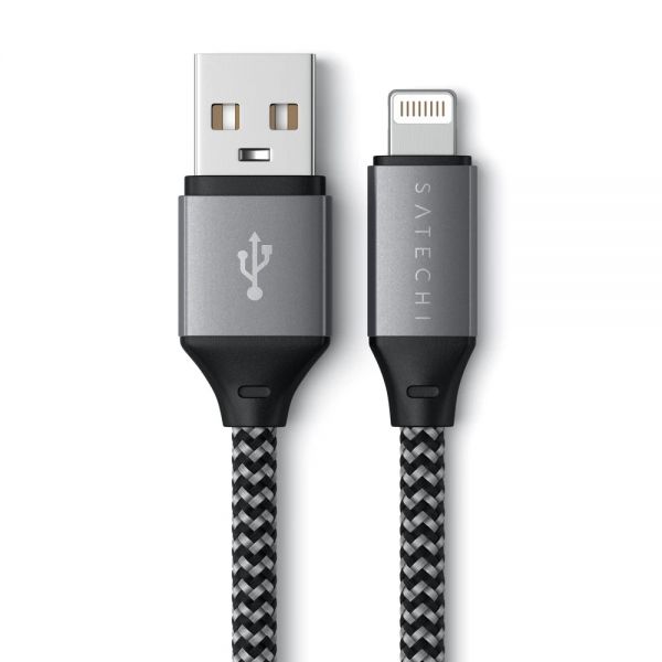 Cabo Usb-A Para Lightning Satechi St-Tal10M - Preto 25 Cm