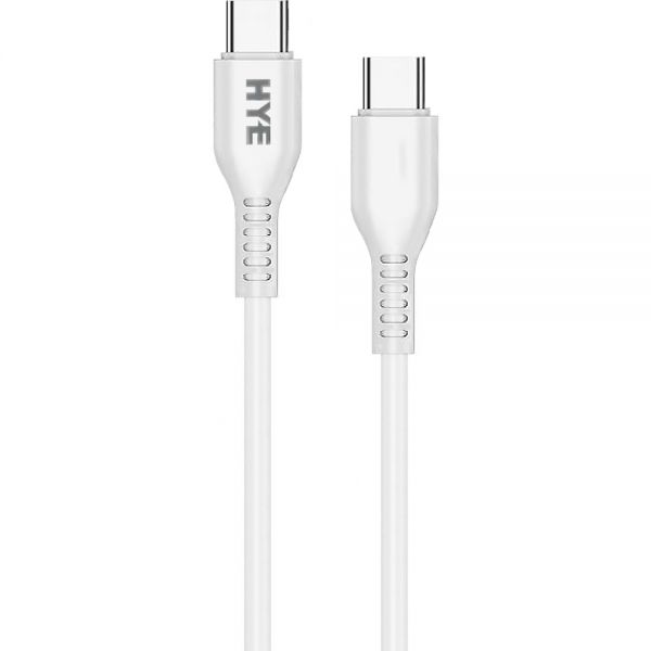 Cabo Usb-C A Usb-C Hye Hye30Cc - Branco 1 Metro