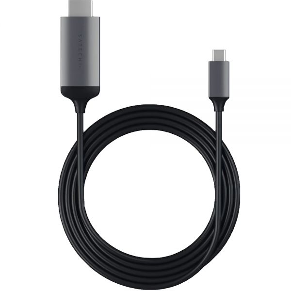 Cabo Usb-C Para Hdmi Satechi Stchdmim 4K - Cinza Espacial 1.8 Metros