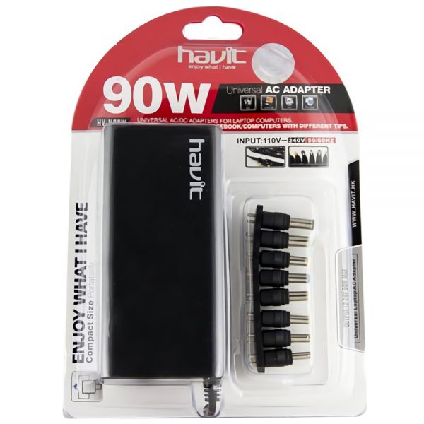 Carregador Universal Havit N90W Para Notebook Bivolt - Preto