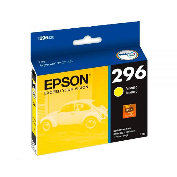 Cartucho De Tinta Epson 296 - Amarelo 4Ml