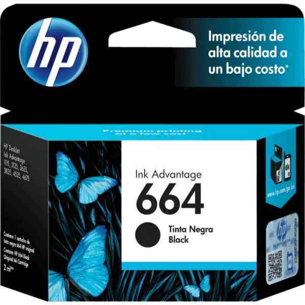 Cartucho De Tinta Hp 664 Para Impressoras Hp