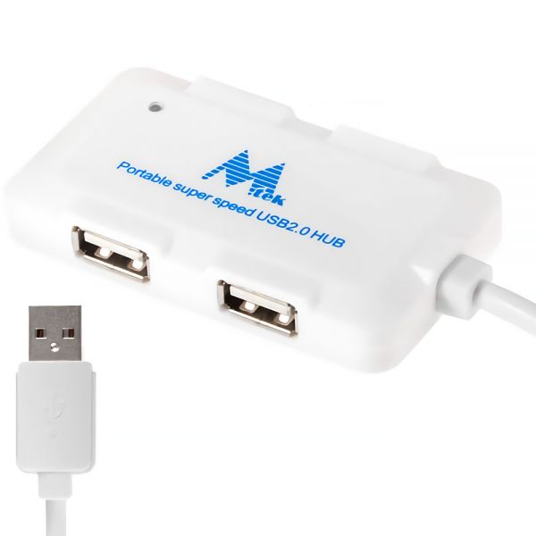 Hub Mtek Hb-8102B 4 Puertos Usb - Branco
