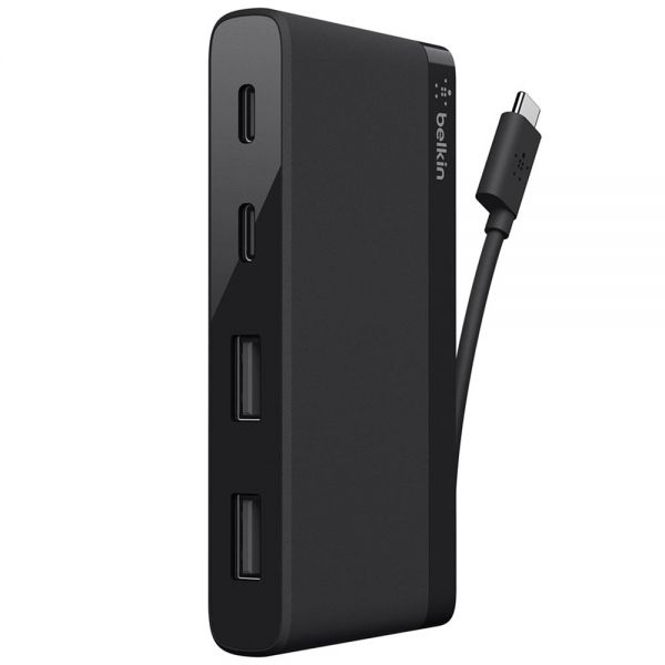 Hub Portátil Usb-C Belkin F4U090Bt 4 Puertos - Preto