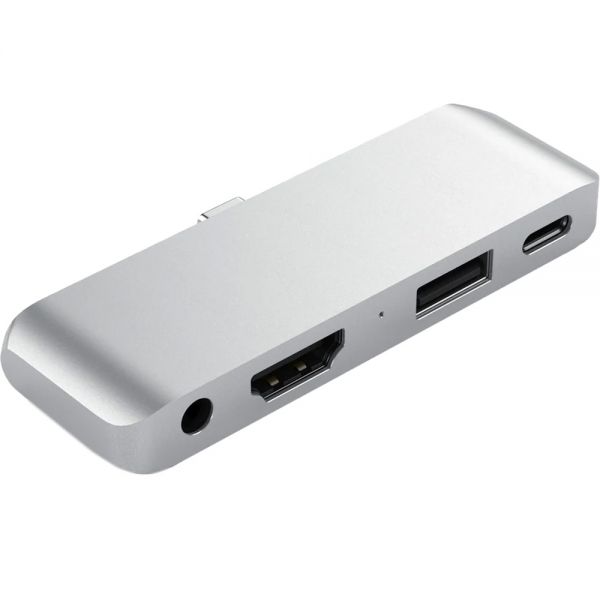 Hub Satechi St-Tcmphm 4 Em 1 Multiport Usb-C Para Ipad Pro 2018/2020- Prata