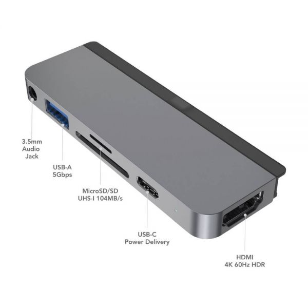 Hub Usb Hyper Hd319B Hyperdrive Para Ipad Pro 6 En 1 - Cinza