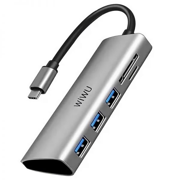 Hub Wiwu Alpha  A11 Usb-C 11 Em 1 Para Macbook - Cinza