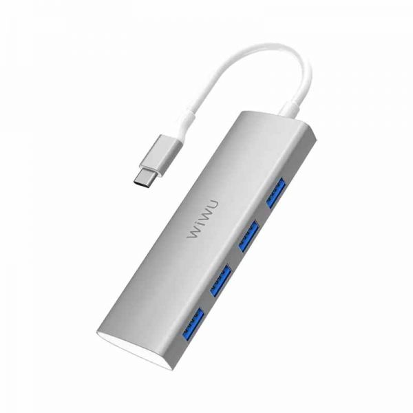 Hub Wiwu Alpha 440 4 Em 1 Para Macbook - Prata