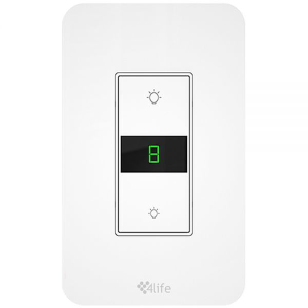 Interruptor Inteligente 4Life Smart Dimmer Switch Fl7011 1 Botão - Branco