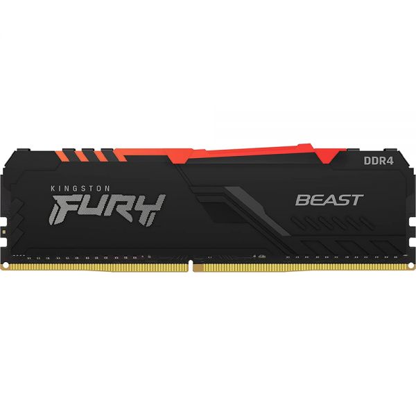 Memória RAM DDR4 Kingston 2666 MHz 8 GB Fury Beast RGB KF426C16BBA/8 - Preto