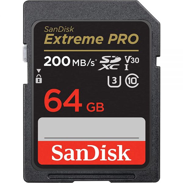 Memória Sd Sandisk Extreme Pro 200-90 Mb/S C10 U3 V30 64 Gb (Sdsdxxu-064G-Gn4In)