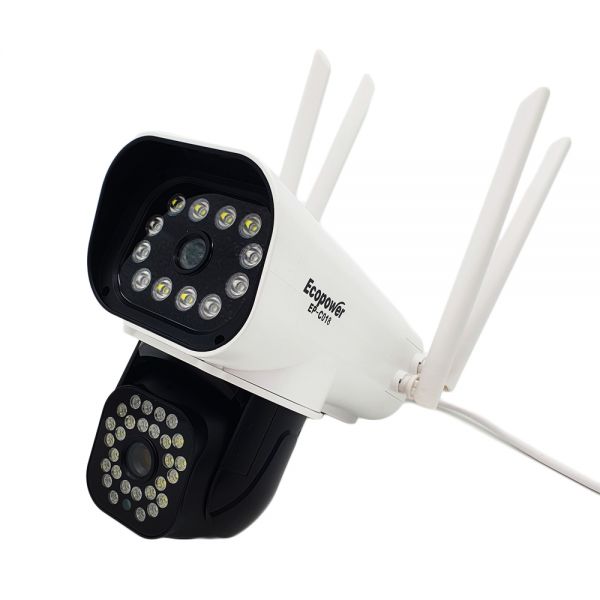 Câmera De Vigilância Ecopower Ep-C018 Hd Wi-Fi - Branco/Preto