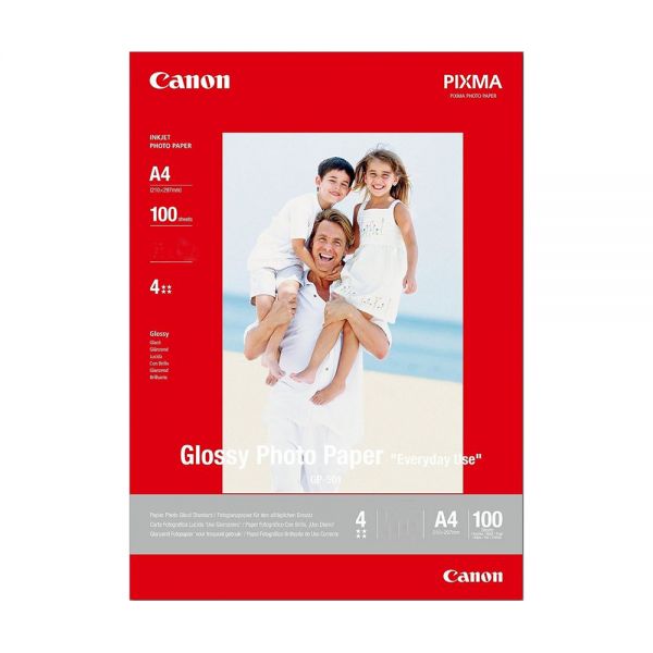 Papel Fotografico Canon Glossy Gp-501 A4 100 Folhas