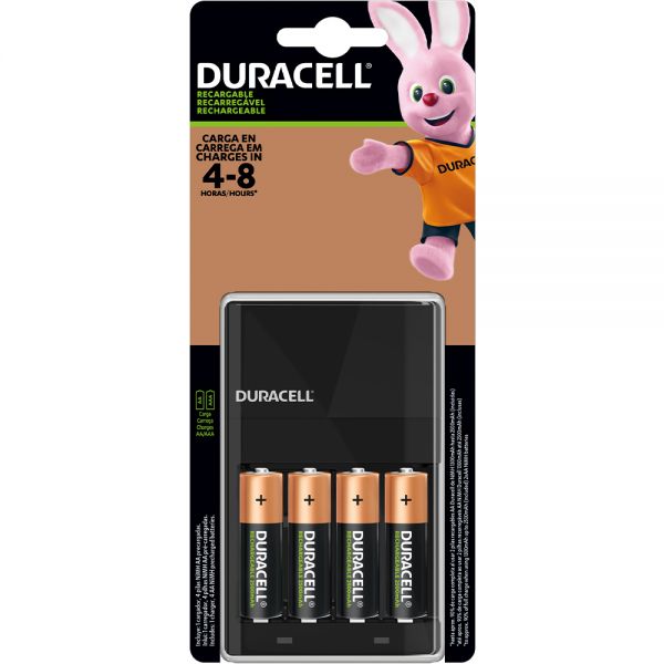 Carregador De Bateria Duracell + 4 Baterías Duracell Aa