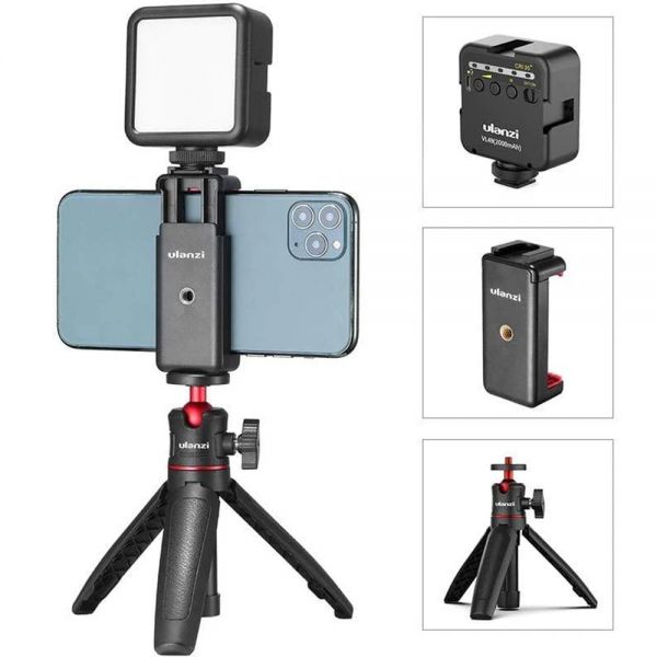 Kit De Vlogging Tripé Ulanzi Para Smartphone - Preto