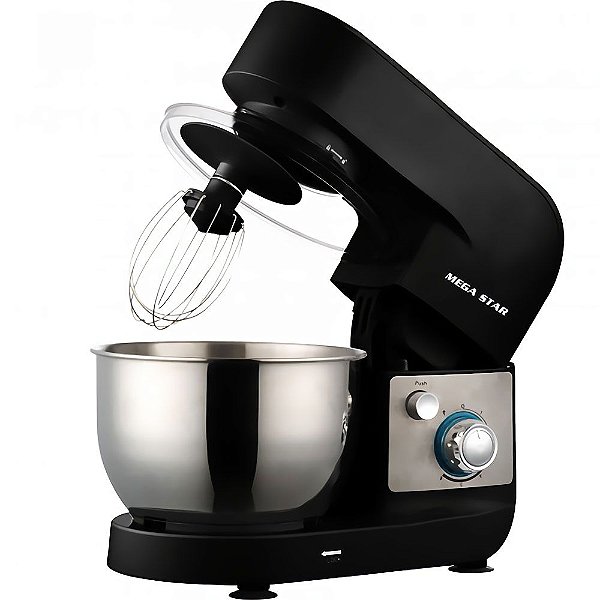 Batedeira Elétrica Mega Star Planetaria GE8050PRO 700 W 220v - Preto/Prata