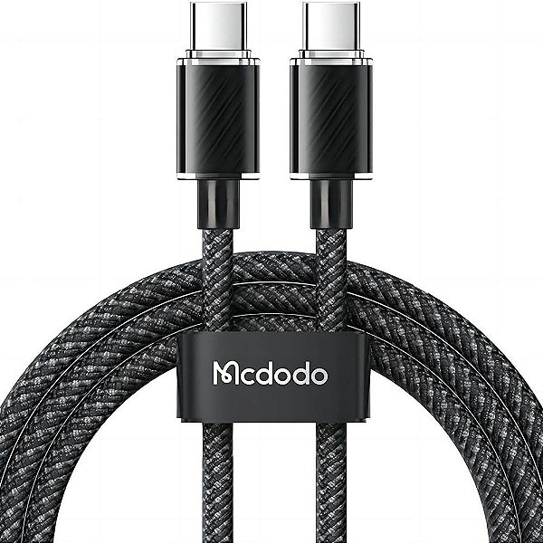 Cabo Mcdodo CA3673 USB-C a USB-C 100 W - Preto 2 metros