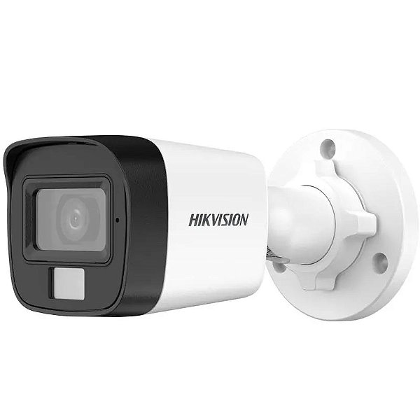 Câmera de Vigilância Hikvision Cam Bullet DS-2CE16D0T-LPFS - Branco/Preto