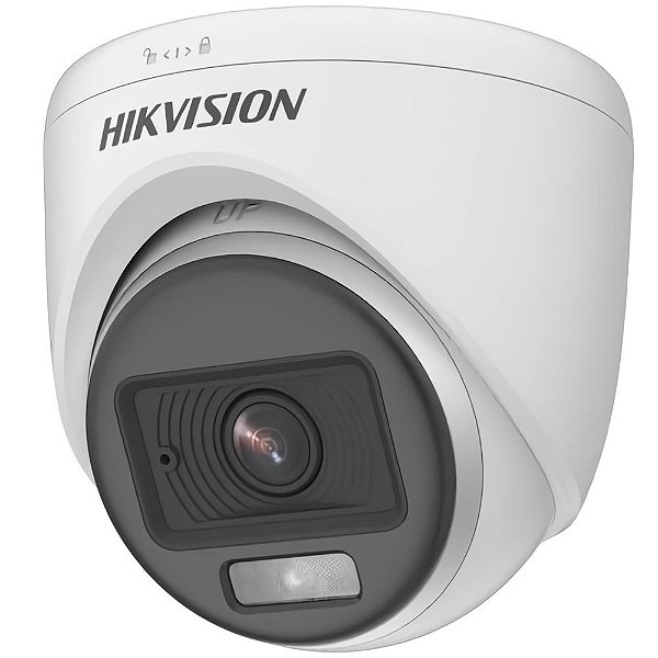 Câmera de Vigilância Hikvision Turret DS-2CE70KF0T-PFS 3K ColorVu Interno - Branco/Preto