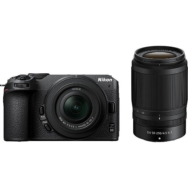Câmera Nikon Z30 kit 16-50mm VR + Lente Nikon DX 50-250mm f/4.5-6.3 VR