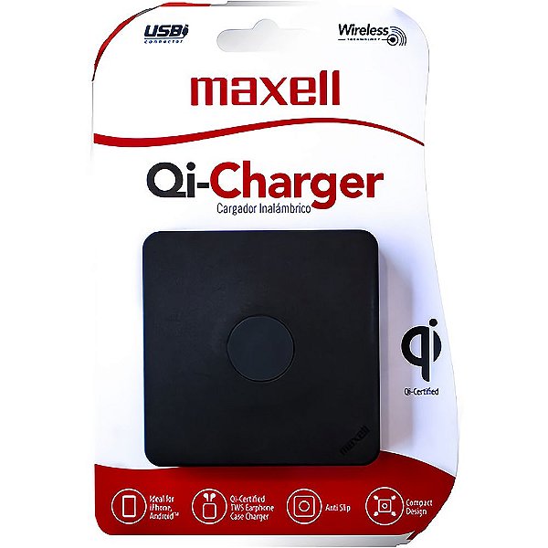 Carregador sem fio Maxell Qi-Charger 5 W - Preto