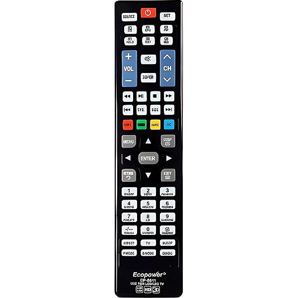 Controle Universal de Televisão Ecopower EP-8611 - Preto