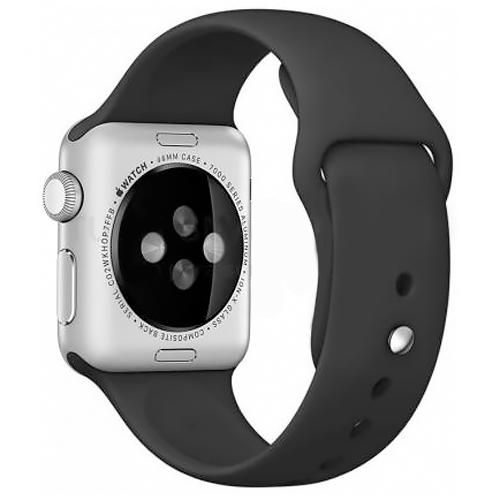 Correia Silicone 4Life para Apple Watch caixa de 42/44/45/49 mm - Preto