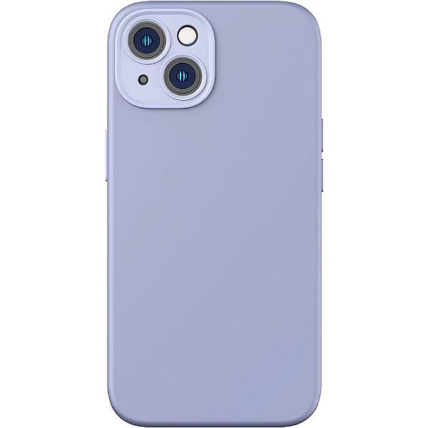 Estojo Protetor de Silicone + Protetor de Tela Baseus Liquid Silica Gel Series para iPhone 14 - Lavanda (ARYT020005)