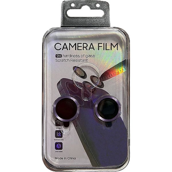 Filme Protetor 4Life de Vidro para Câmera de iPhone 14/14 Plus - Purple 2 unidades