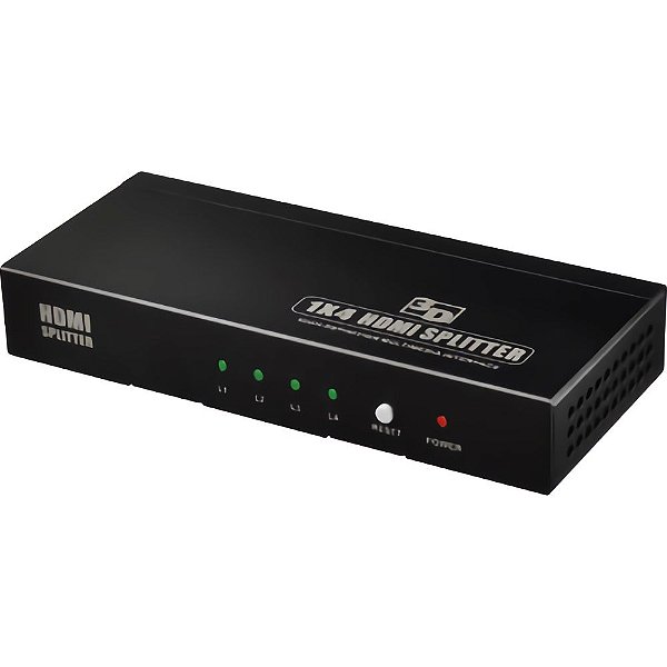 HDMI Splitter Satellite A-HD02 4 em 1 - Preto