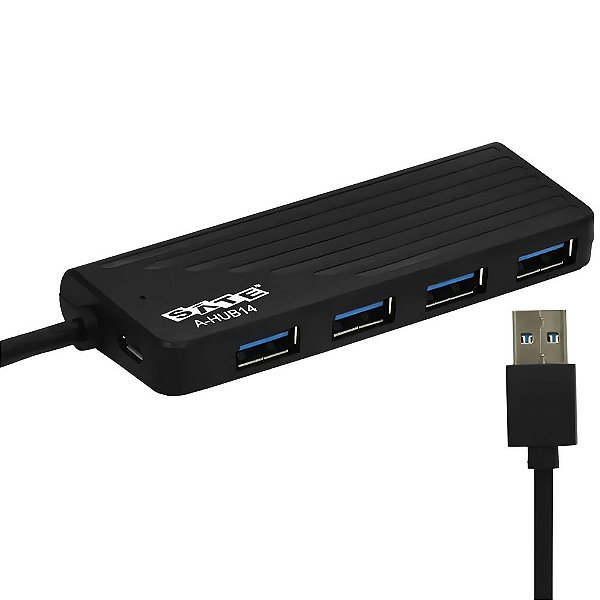 Hub Satellite A-HUB14 4 em 1 USB-A - Preto