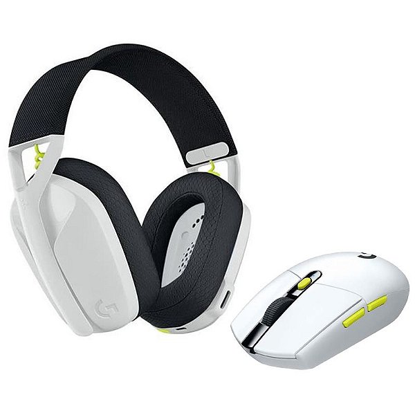 Kit Gamer Logitech Mouse G305 + Fone de ouvidoG435 Gaming - Branco/Preto (981-001161)