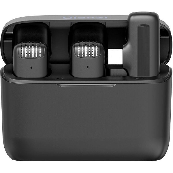 Kit Microfone Sem Fio Ulanzi J-12 USB-C - Preto
