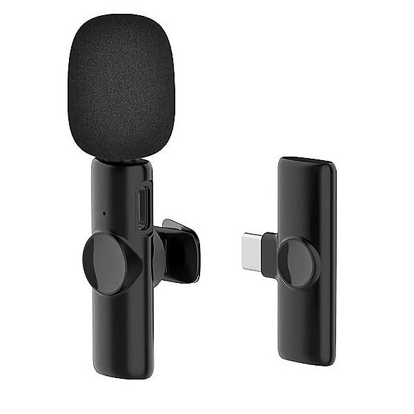Microfone sem Fio Ecopower EP-M099 para Celular tipo C - Preto