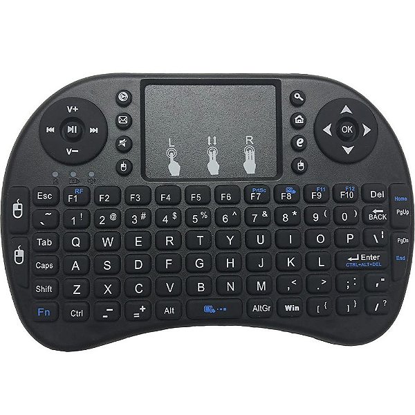 Mini Teclado Sem fio Keen para Smart TV USB - Preto