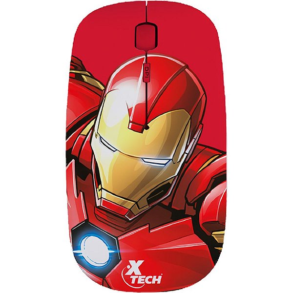 Mouse Sem fio Xtech XTM-M340IM Iron Man - Vermelho