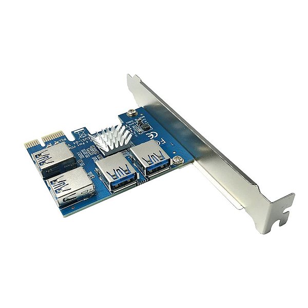Multiplicador PCIE-E para Riser 4 USB 3.0