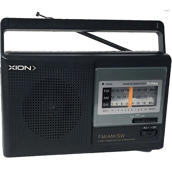 Rádio Portátil Xion XI-RA4 AM/FM 220v - Preto