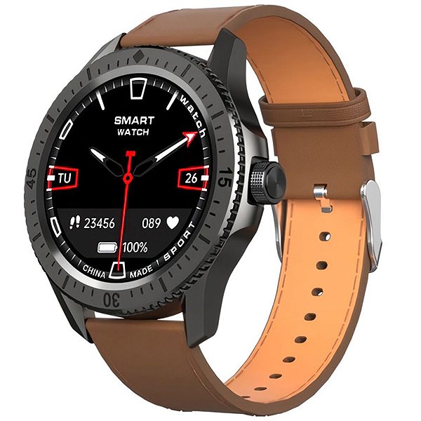 Relógio Inteligente Blulory RT - Black/Brown